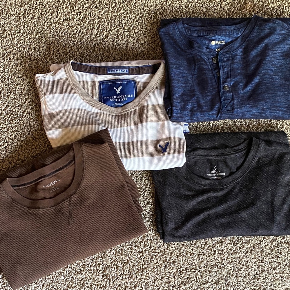 EUC mixed brands of men’s long sleeve shirts.